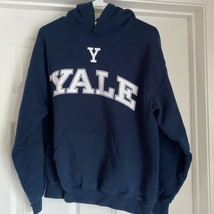 Yale Hoodie - Dark Blue a/ White Letters (Size Medium)